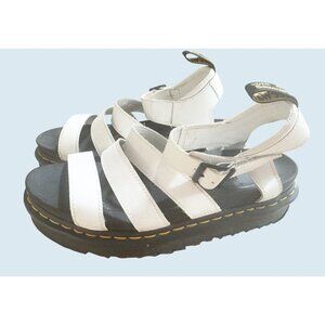 DR MARTENS Blaire White Leather Fisherman Sandal Size 10